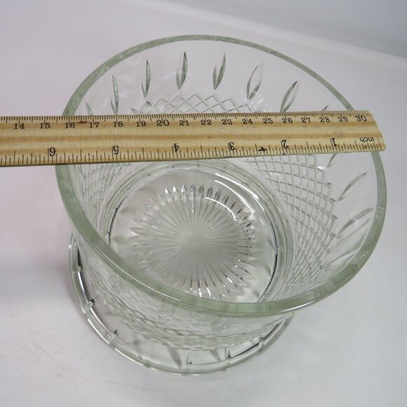 Vintage Indiana Glass Princess Pattern Candy Dish, vase or wine chiller HEAVY - Picture 5 of 9